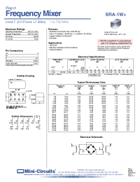Datasheet SRA-1W+ manufacturer Mini-Circuits